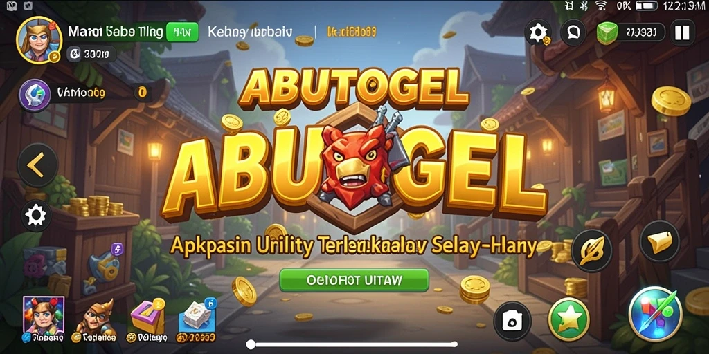 Tampilan antarmuka utama ABUTOGEL yang intuitif dan menarik.