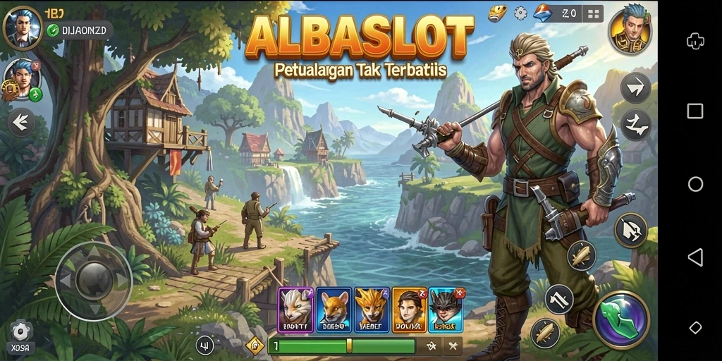 Gameplay Open World ALBASLOT yang mendebarkan dan penuh warna.