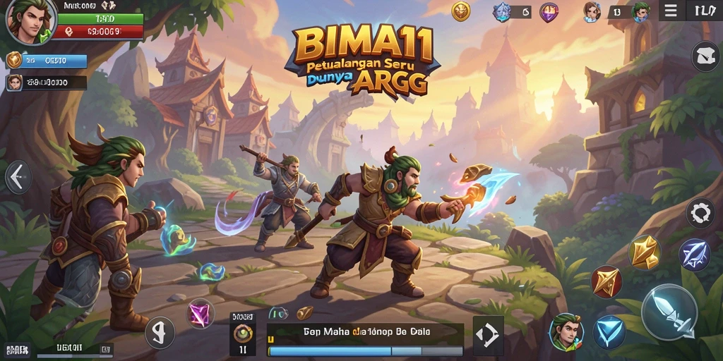 Tampilan gameplay seru dengan pertarungan mendebarkan di BIMA11.