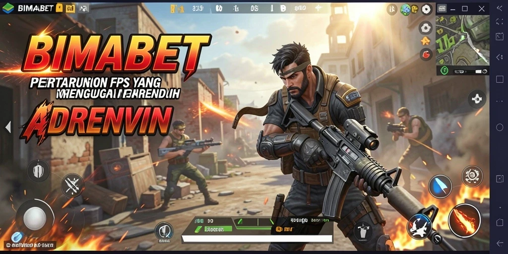 Tampilan gameplay mendebarkan dengan aksi tembak-menembak yang intens.