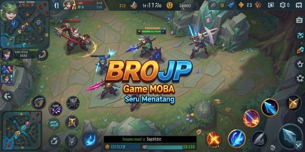Tangkapan layar gameplay BROJP yang menunjukkan aksi pertempuran tim.