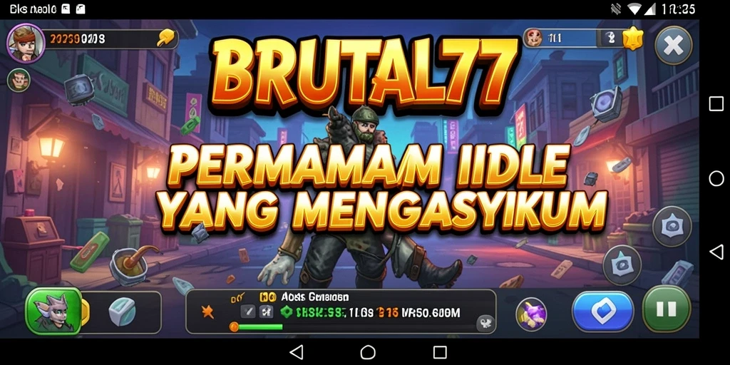 Tampilan gameplay <strong>BRUTAL77</strong> yang menarik dan penuh aksi Idle.