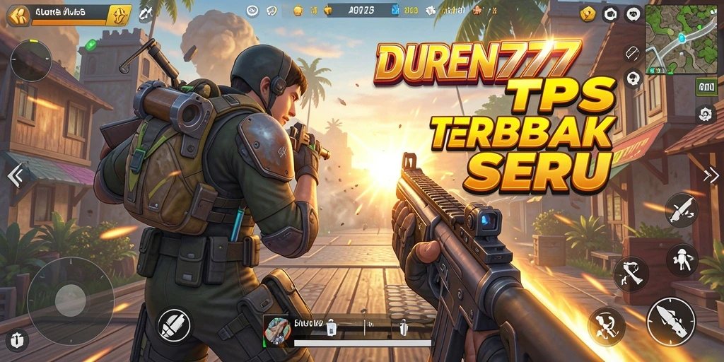 Screenshot DUREN777 menampilkan aksi seru dalam mode TPS.