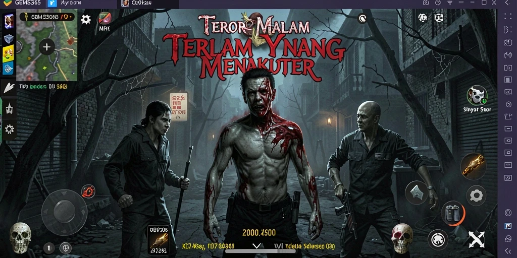 Tampilan gameplay mencekam di GEMS365 dengan suasana horor yang menggigit.