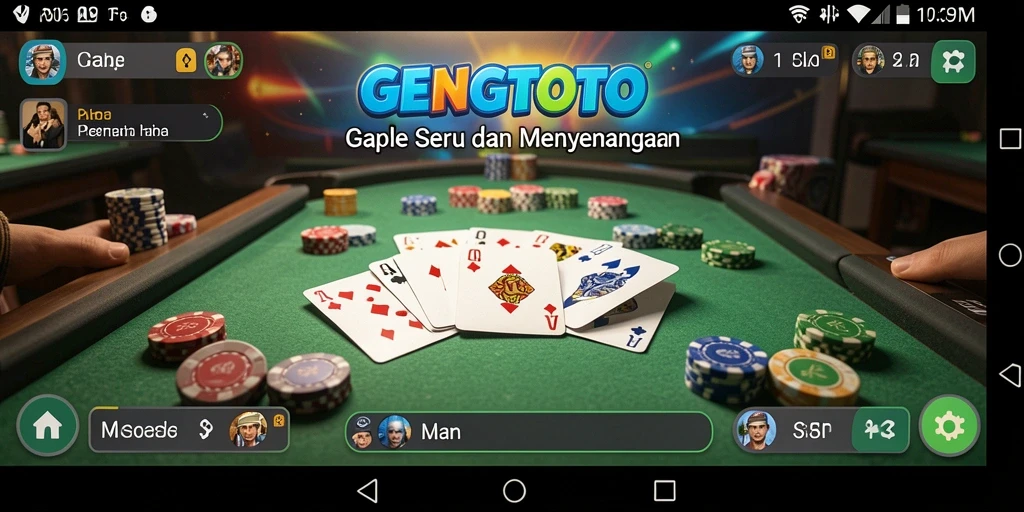 Tampilan gameplay seru GENGTOTO saat bermain Gaple.