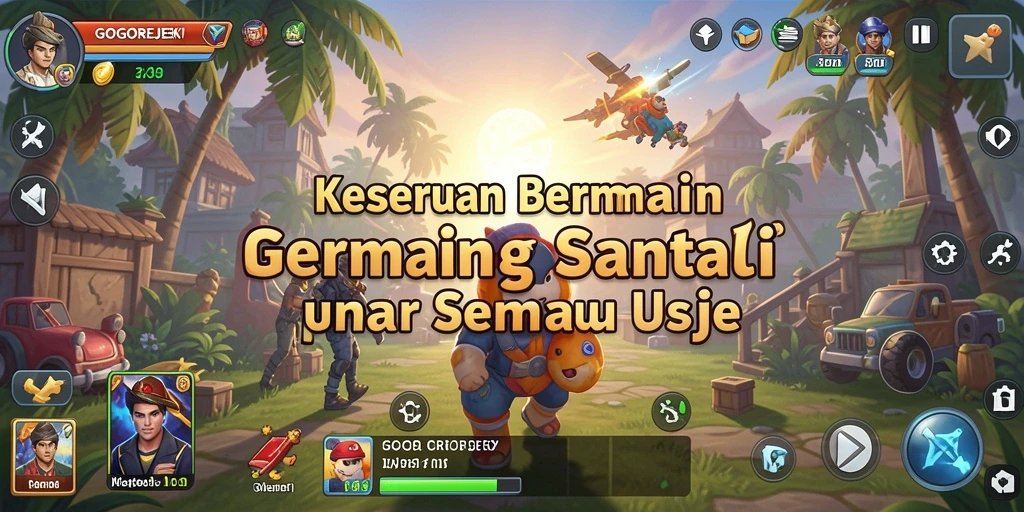 Tampilan gameplay santai di GOGOREJEKI dengan grafis cerah.