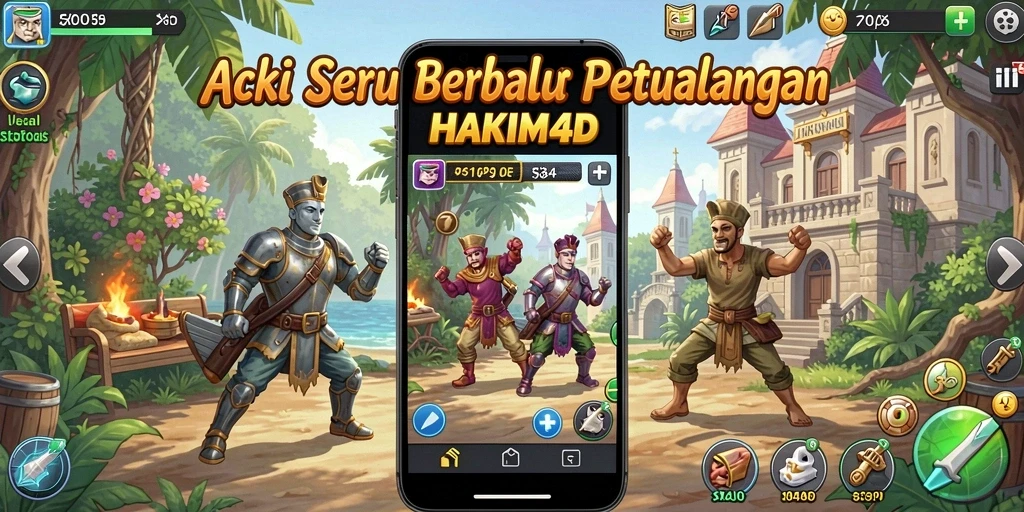 Tangkapan layar memperlihatkan aksi mendebarkan dalam HAKIM4D.