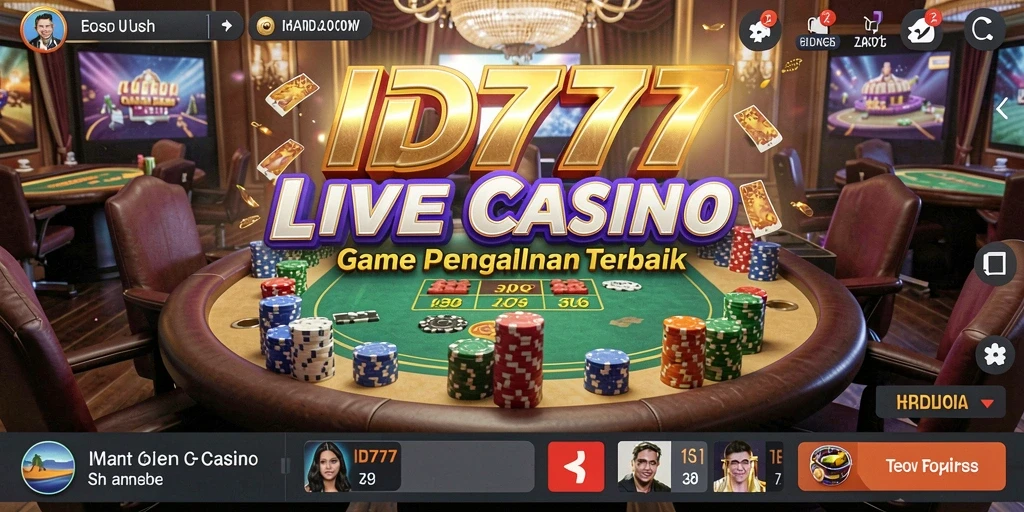Tampilan permainan Live Casino di ID777 dengan dealer profesional.