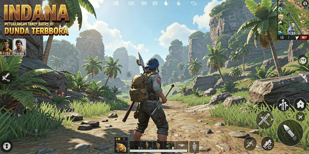 Tangkapan layar gameplay INDAAA menunjukkan petualangan seru di dunia terbuka.