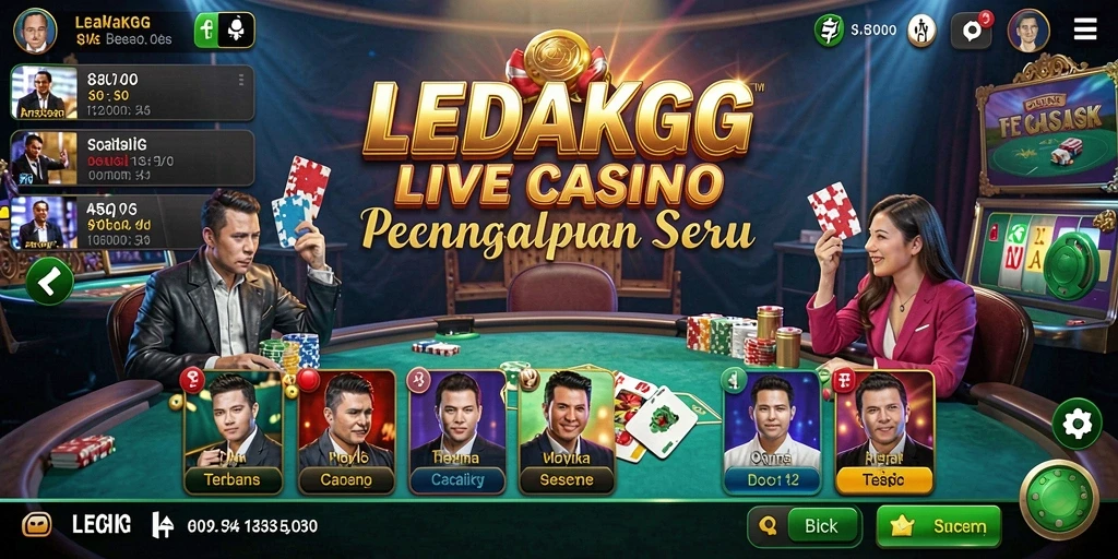 Tampilan menarik gameplay LEDAKGG dalam pengalaman Live Casino.