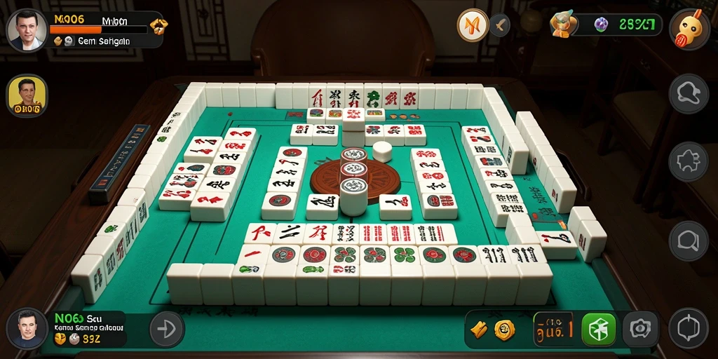 Screenshot gameplay N06 yang menampilkan pengalaman Mahjong yang seru.