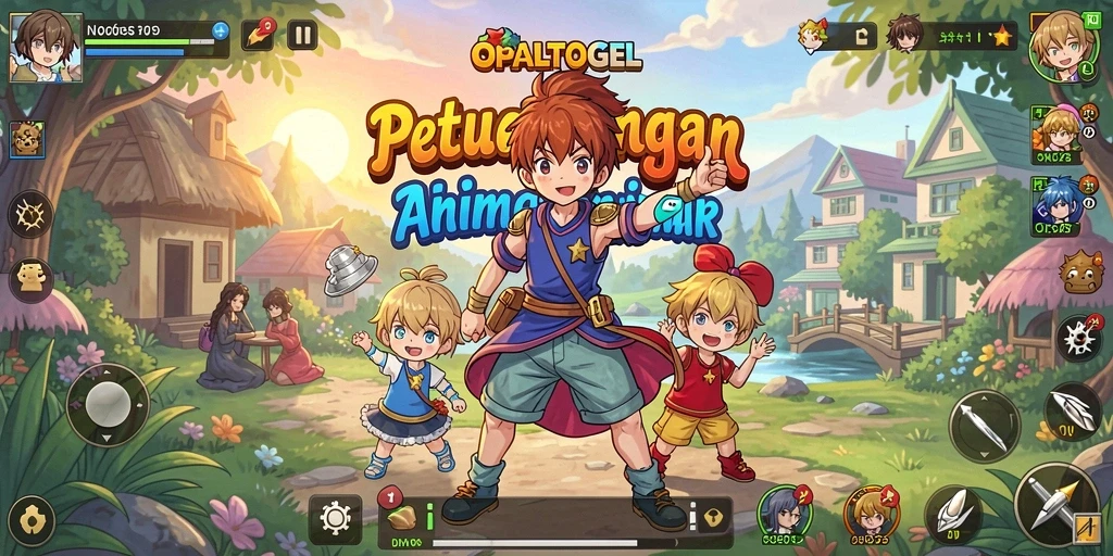 Screenshot gameplay OPALTOGEL menampilkan aksi seru dan karakter Anime.
