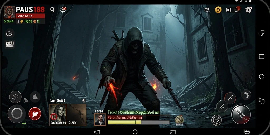 Screenshot PAUS188 menampilkan momen menakutkan dalam gameplay yang mencekam.
