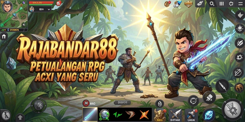 Tampilan gameplay seru dengan aksi menegangkan di RAJABANDAR88.