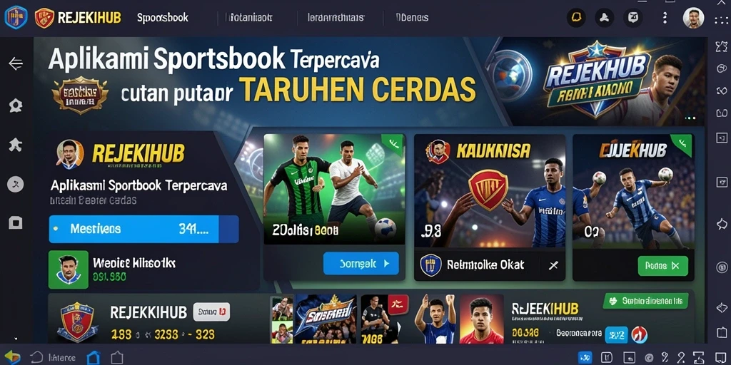 Tampilan utama REJEKIHUB dengan berbagai pilihan taruhan olahraga.
