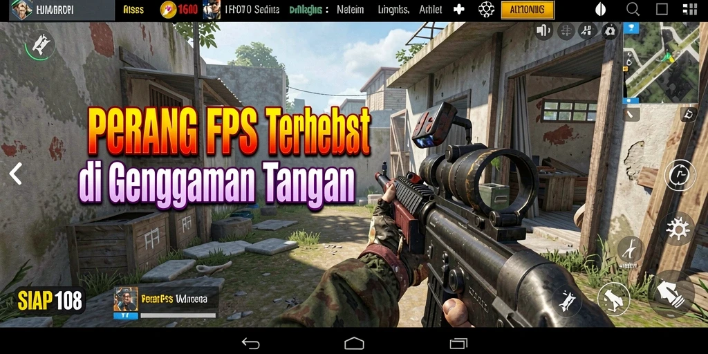 Tangkapan layar utama SIAP108 menampilkan gameplay FPS yang intens dan mendebarkan.