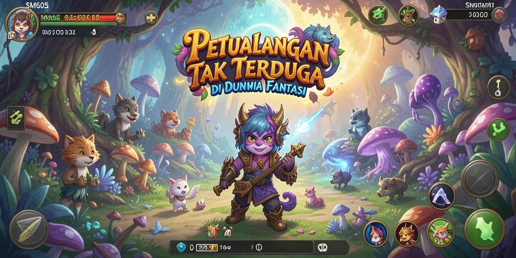 Tangkapan layar yang menunjukkan aksi seru dalam gameplay SM605.