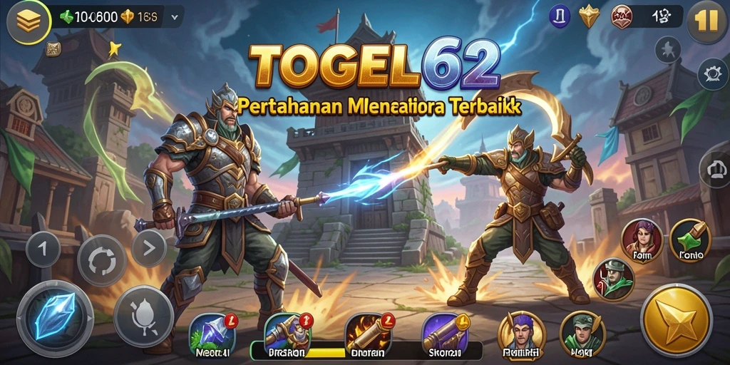 Screenshot gameplay TOGEL62 yang menampilkan pertahanan menara yang strategis.